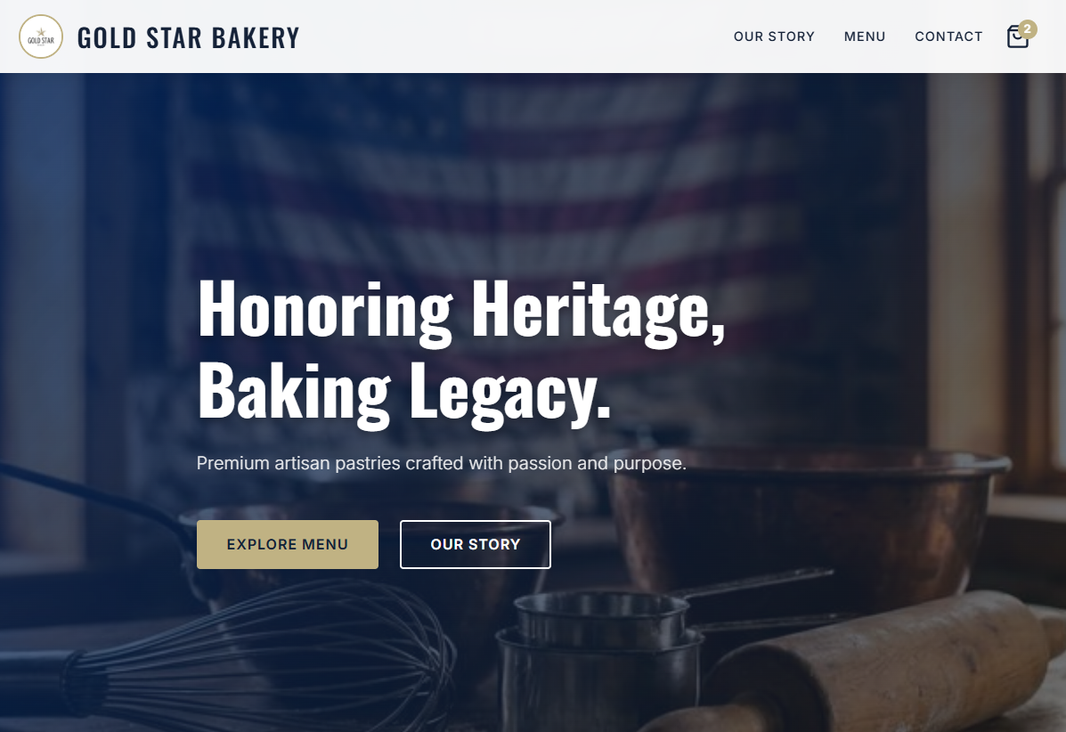 Gold Star Bakery — After Redesign